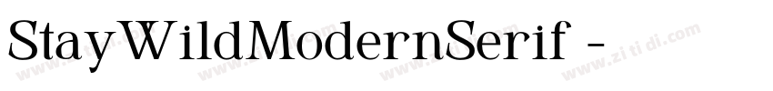 StayWildModernSerif 字体转换